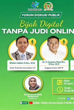Ditjen KPM Kemkomdigi dan Komisi I DPR RI Gelar Diskusi Publik: Bijak Digital Tanpa Judi Online