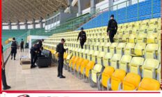 Brimob Polda Metro Jaya Sterilisasi Stadion Patriot Jelang Laga Adhyaksa FC Bekasi vs PSGC Ciamis